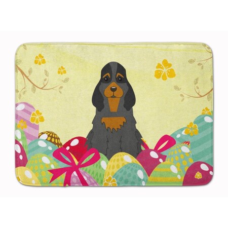 Carolines Treasures Easter Eggs Cocker Spaniel Black Tan Machine Washable Memory Foam Mat BB6093RUG